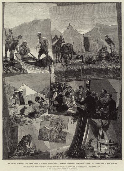 The European Demonstration on the Adriatic Coast, Camping Out in Montenegro by Richard Caton Woodville junior